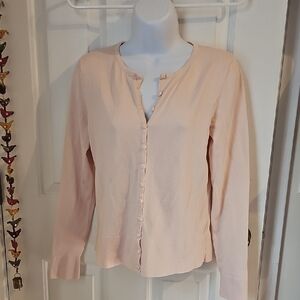 Chadwicks Light Pink Button-Down Women's Sweater